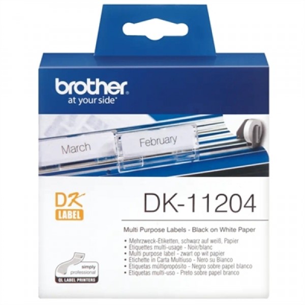 Brother etiquetas dk11204 multiuso 17x54 mm 400 ud
